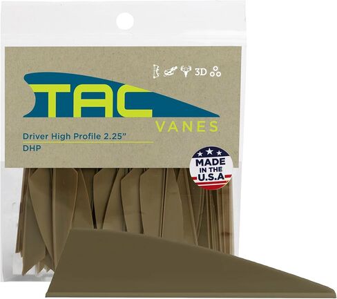 TAC Vanes Driver High Profile 2.25" Arrow Vanes – White (36 Pack) Archery Fletching in Kuwait