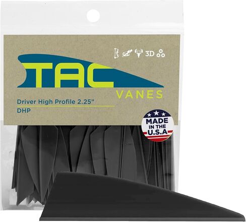 TAC Vanes Driver High Profile 2.25" Arrow Vanes – White (36 Pack) Archery Fletching in Kuwait