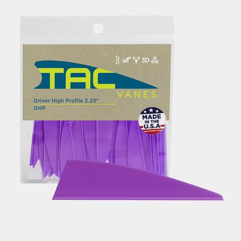TAC Vanes Driver High Profile 2.25" Arrow Vanes – White (36 Pack) Archery Fletching in Kuwait