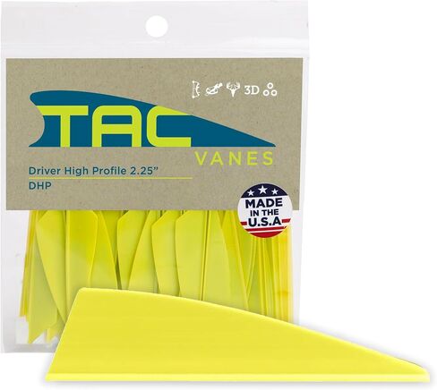 TAC Vanes Driver High Profile 2.25" Arrow Vanes – White (36 Pack) Archery Fletching in Kuwait