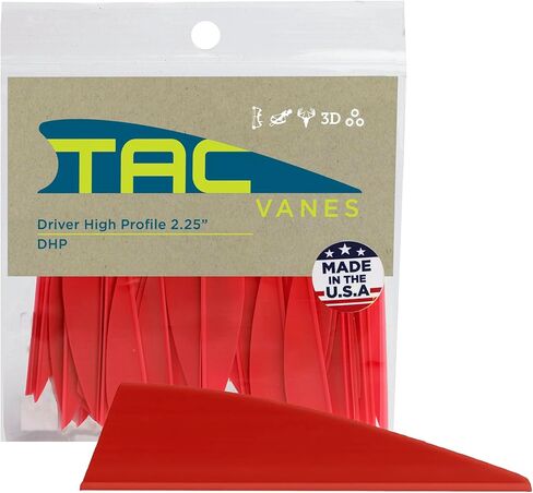 TAC Vanes Driver High Profile 2.25" Arrow Vanes – White (36 Pack) Archery Fletching in Kuwait