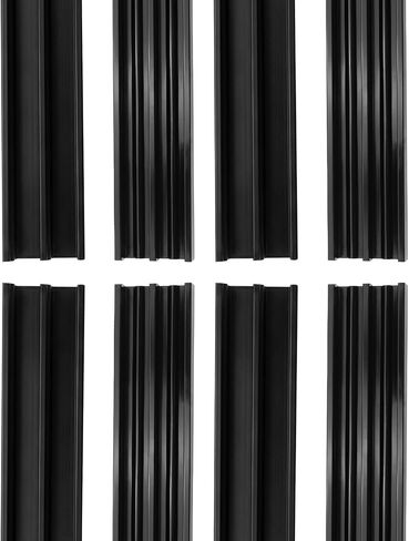4 Sets 4FT Plastic Sliding Door Track Set Fit for 1/4" Thick Panels Cabinet | Double Rails Panel, Glass Window Cabinet Door Track for Sliding Closet Doors, Black Hardware in Kuwait