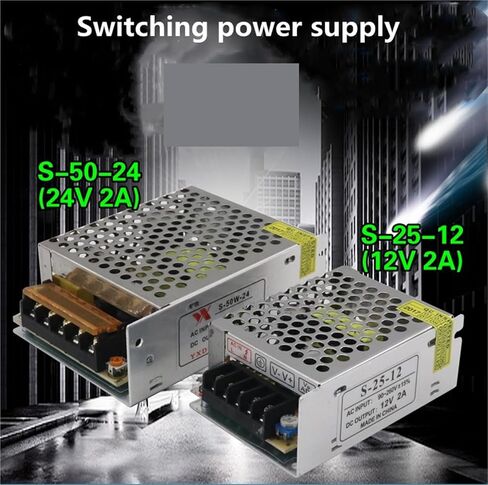 AC 220V to 12V 24V Switching Power Supply 2A 50W Motor Surveillance Camera Converter(24V 5A) in Kuwait