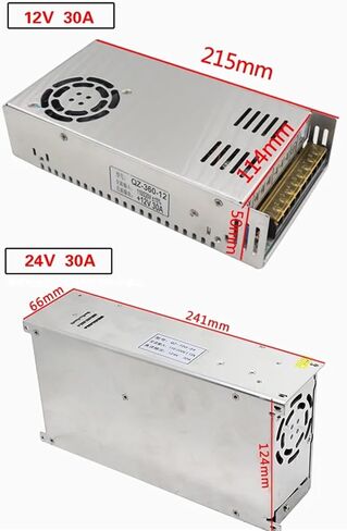 360 واط تيار متردد إلى 30 أمبير تحويل التيار الكهربائي 110 فولت/220 فولت تيار متردد إلى 12 فولت/24 فولت لمراقبة أمان LED (12 فولت 30 أمبير) in Saudi Arabia