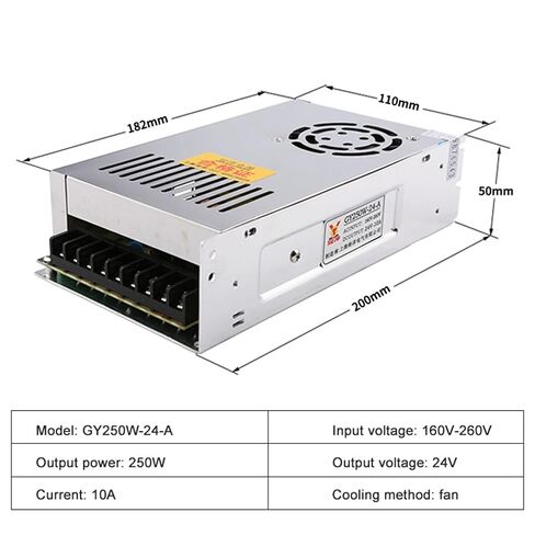 Switching Power Lighting AC160V 260V to DC24V 10A LED Drive Electric Flow Adapter for CNC Router Engraving Machines in Kuwait
