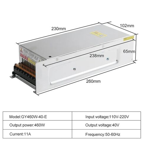 460w Switching Power AC 110V 220 to 40V 11A NC Stepper Motor Power Adapter LED Drive Adapter for NC DIY Part GY460W-40-B in Kuwait