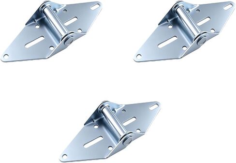 heyous 3PCS 7.28x2.57x1.18inch Electric Gate Silver Metal Hinge for Replacing Worn or Damaged Garage Door Hinge in Kuwait