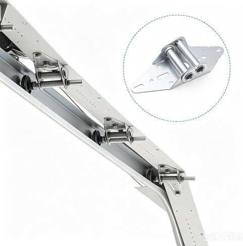 heyous 3PCS 7.28x2.57x1.18inch Electric Gate Silver Metal Hinge for Replacing Worn or Damaged Garage Door Hinge in Kuwait