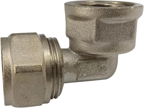 H58 نحاس DN15 DN20 أنثى BSPP موضوع الكوع Pex 1216/1418/2025 تركيبات أنابيب الألومنيوم لتدفئة الأرضية (نحاس، 125 * 90 مم) in Kuwait