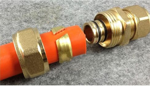 H58 نحاس DN15 DN20 أنثى BSPP موضوع الكوع Pex 1216/1418/2025 تركيبات أنابيب الألومنيوم لتدفئة الأرضية (نحاس، 125 * 90 مم) in Kuwait