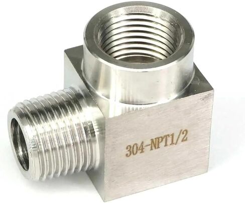 1/2 "NPT أنثى إلى ذكر الكوع 304 تركيب أنابيب الفولاذ المقاوم للصدأ زيت غاز الماء in Kuwait
