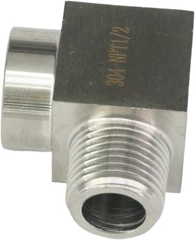 1/2 "NPT أنثى إلى ذكر الكوع 304 تركيب أنابيب الفولاذ المقاوم للصدأ زيت غاز الماء in Kuwait