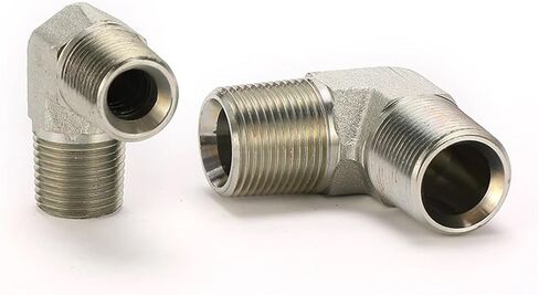 100 قطعة 1N9-06 NPT ذكر 90 درجة الكوع مفاصل توصيل الأنابيب الهيدروليكية in Kuwait