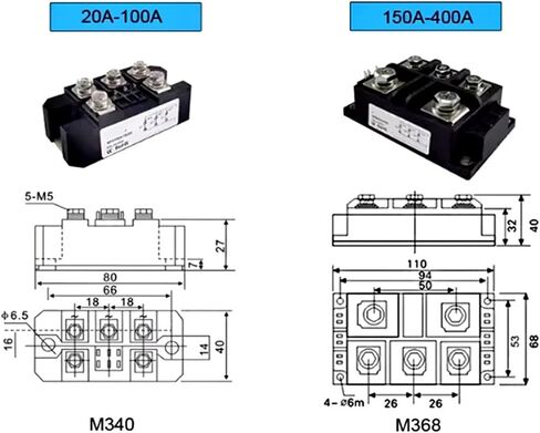 MFS100A-16 MFS20A 30A 40A50A 60A100A150A 200A 300A 400A 500A 1600V ثلاث مراحل وحدة جسر المعدل نصف التحكم (MFS300A-1600V) in Kuwait