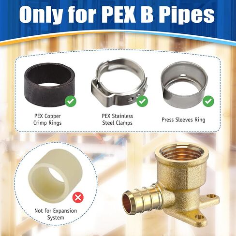 Feekoon 1/2" MNPT Bathroom Shower Test Plug, Comes with 1/2" Pex Drop Ear Elbow (No Lead Brass), Pressure Testing Plug Set for Shower Head and Tub Installations, Easy to Install(4 Pack) in Kuwait