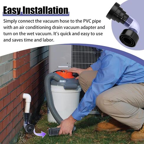 محول مكنسة كهربائية لخط تصريف التيار المتردد، أداة تنظيف خط تصريف Hvac لخرطوم المكنسة الكهربائية 1-1/4 بوصة، 1-7/8 بوصة، 2-1/2 بوصة وخط تصريف التيار المتردد 3/4 بوصة، 1 بوصة، 1-1/4 بوصة، 1-1/2 بوصة، 2 in Kuwait