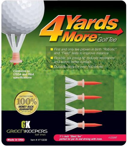 4 Yards More Golf Tee - 1 3/4" - Red (4 Tees) in Kuwait