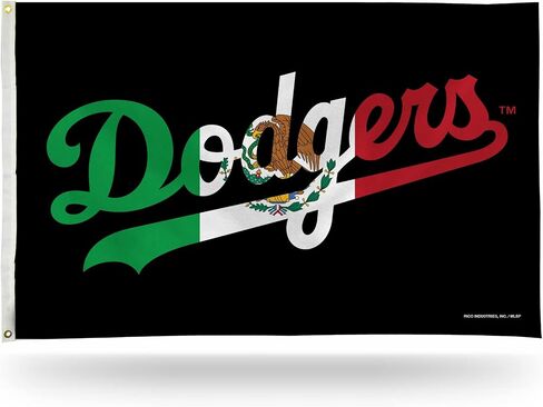 MLB Los Angeles Dodgers MEXICO FLAG COLORS 3x5 Outdoor Banner Flag - Bandera de los Dodgers in Kuwait
