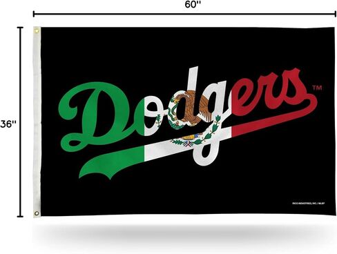 MLB Los Angeles Dodgers MEXICO FLAG COLORS 3x5 Outdoor Banner Flag - Bandera de los Dodgers in Kuwait