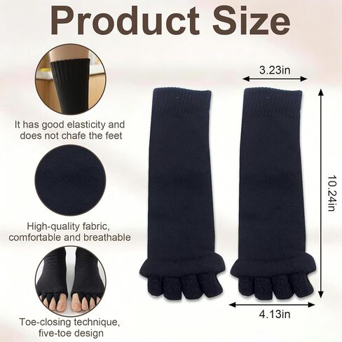 Happy Feet Foot Alignment Socks With Toe Separators for Men Women Toe Separator Socks for Yoga GYM Massage Sports (C) in Kuwait