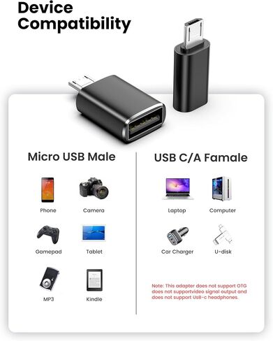 10 Pack USB C to Micro USB Adapter&USB to Micro USB Adapter | Data Transfer,Charging,Black in Kuwait