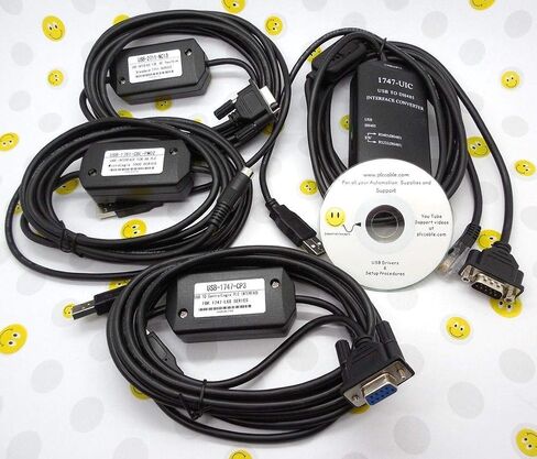 PLC Cables, Inc - مجموعة/مجموعة برمجة Allen Bradley PLC لما بعد البيع 1747-UIC USB 2711-NC13 1747-CP3 1761-CBL-PM02 1756-CP3 in Kuwait