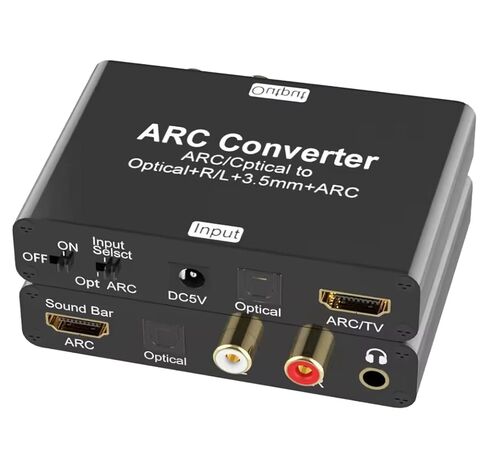 مستخرج صوت HDMI ARC، 192 كيلو هرتز ARC إلى بصري/SPDIF L/R 3.5 مم جاك ستيريو للتلفزيون DAC محول الصوت الرقمي إلى محول تناظري in Kuwait