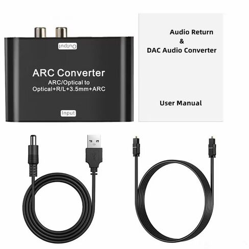 مستخرج صوت HDMI ARC، 192 كيلو هرتز ARC إلى بصري/SPDIF L/R 3.5 مم جاك ستيريو للتلفزيون DAC محول الصوت الرقمي إلى محول تناظري in Kuwait