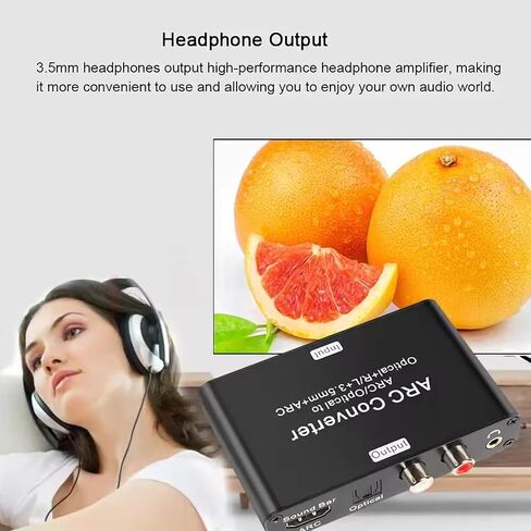 مستخرج صوت HDMI ARC، 192 كيلو هرتز ARC إلى بصري/SPDIF L/R 3.5 مم جاك ستيريو للتلفزيون DAC محول الصوت الرقمي إلى محول تناظري in Kuwait