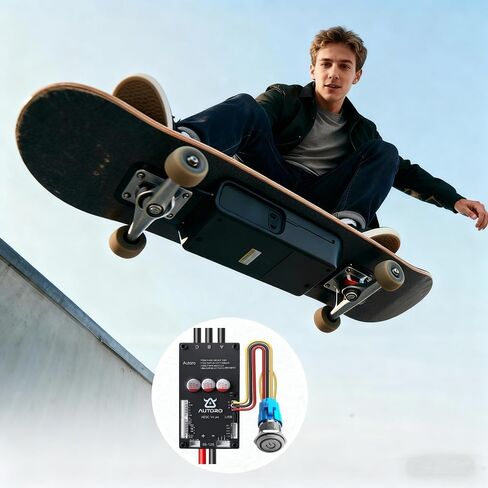 وحدة تحكم المحرك Autoro AESC V4 PRO Sparkless BLDC 12S تيار مستمر 80A Peak 200A Mini ESC FOC وحدة تحكم في السرعة مع مفتاح طاقة لسكوتر لوح التزلج الكهربائي DIY Ebike Longboard Robotics | جهاز التحكم في سرعة المحرك Autoro BLDC FOC بدون شرارة 12S 80A in Kuwait