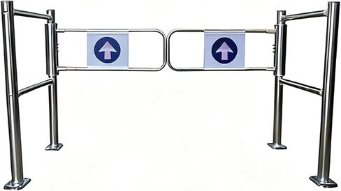 Automatic Rebound Swing GateStainless Steel SelfClosing Entrance Door 1Way Safety Gate for Warehouse Industrial Site and Store (120cm x 102cm) in Kuwait