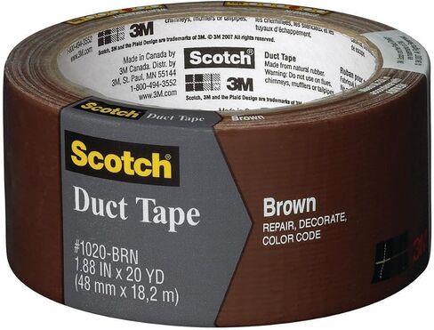 Scotch 1020-BRN-A Durable Duct Tape, 20-Yards, Brown, 12 Per Case in Kuwait