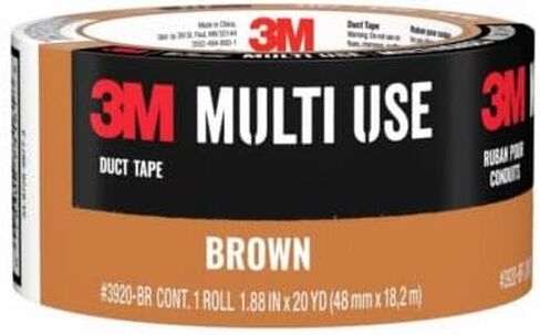 Scotch 1020-BRN-A Durable Duct Tape, 20-Yards, Brown, 12 Per Case in Kuwait