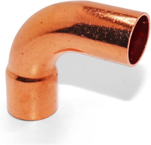 Copper Fitting HVACR OD 3/4" (HVAC Outer Dimension) 5/8" (Plumbing Inner Dimension) - Copper STREET 90 Degree Elbow Fitting Connector with 1 solder Cup & ACR - 99.9% Pure Copper - 5 Pack in Kuwait