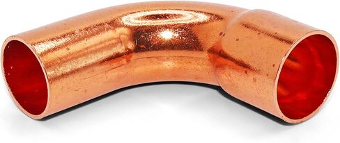 Copper Fitting HVACR OD 3/4" (HVAC Outer Dimension) 5/8" (Plumbing Inner Dimension) - Copper STREET 90 Degree Elbow Fitting Connector with 1 solder Cup & ACR - 99.9% Pure Copper - 5 Pack in Kuwait