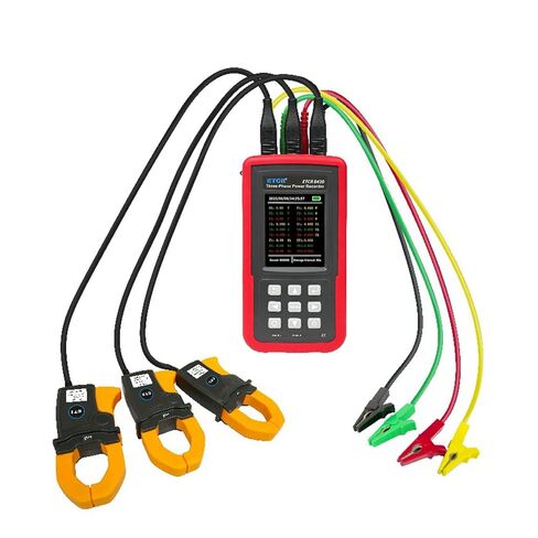 ETCR8430 مسجل الطاقة ثلاثي الطور USB محلل جودة الطاقة | مسجل بيانات الجهد والتيار 6 قنوات، 0.01 فولت - 600 فولت، 1 مللي أمبير - 400 أمبير in Kuwait