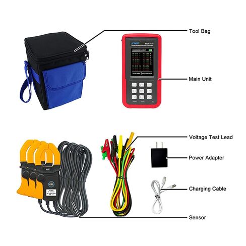 ETCR8430 مسجل الطاقة ثلاثي الطور USB محلل جودة الطاقة | مسجل بيانات الجهد والتيار 6 قنوات، 0.01 فولت - 600 فولت، 1 مللي أمبير - 400 أمبير in Kuwait