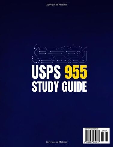 دليل دراسة USPS 955 2026-2027: الأنظمة الكهربائية والميكانيكية والإلكترونية الرئيسية مع 5 محاكاة امتحانات كاملة الطول، وأكثر من 850 سؤال تدريبي، وتفسيرات تفصيلية، وخطة دراسة مدتها 4 أسابيع in Kuwait