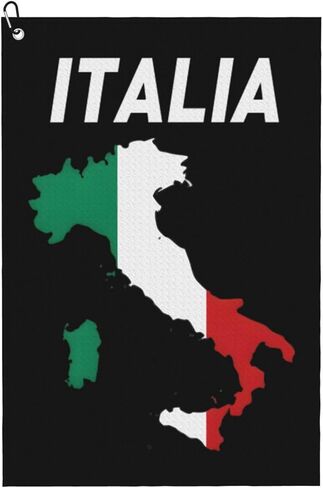 Italia Italian Flag Golf Towel Microfiber Towel Sports Ice Towel Neck Yoga Golf Accessories Gift in Kuwait
