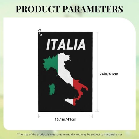 Italia Italian Flag Golf Towel Microfiber Towel Sports Ice Towel Neck Yoga Golf Accessories Gift in Kuwait