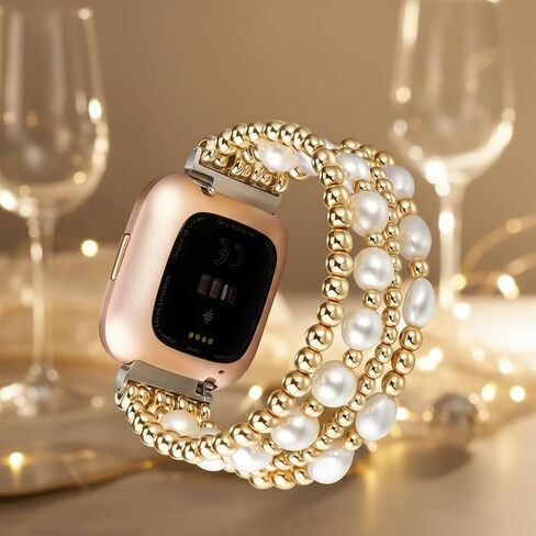 سوار جلدي متوافق مع Fitbit Versa 4/Versa 3 Bands/Sense 2/Sense Bands للنساء، سوار معصم بحزام بوهو متعدد الطبقات لساعة Fitbit الذكية (أسود/فضي/ذهبي/وردي) in Kuwait