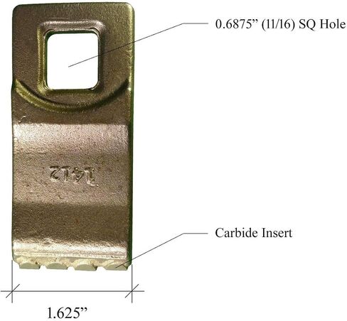 2 - أسنان مثقاب كربيد بديلة بفتحة مربعة مع الأجهزة - L13-G558 in Kuwait