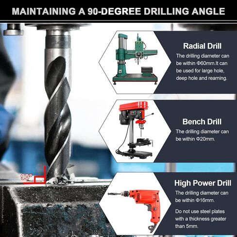 uxcell 1-1/16" Drill Bit 1/2" Reduced Shank 3-Flat M35 5% Cobalt High-Speed Steel Twist Black and Gold Finish 135° Bits for Hard Metal Stainless Steel,1pcs in Kuwait