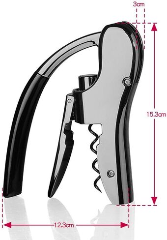Rabbit Wine Opener Set Zinc Alloy with Foil Cutter | Lever wine opener, rabbit corkscrew, foil cutter, replacement spiral, zinc alloy, easy cork removal, reusable in Kuwait