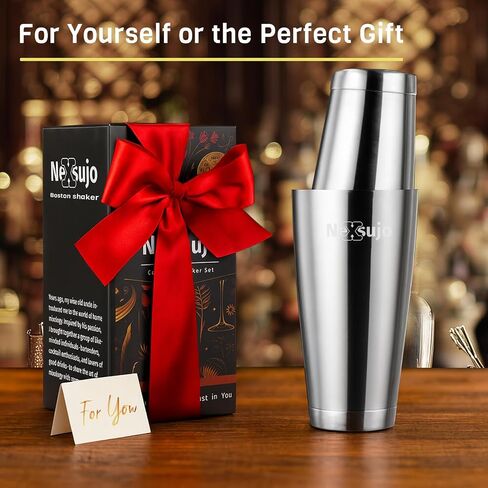 Boston Shaker Set, Professional Cocktail Shaker Set (18oz/28oz) Weighted Stainless Steel Bar Shakers for Bartending, Leakproof Bar Tools for Professional Bartender & Home Bar Mixology in Kuwait