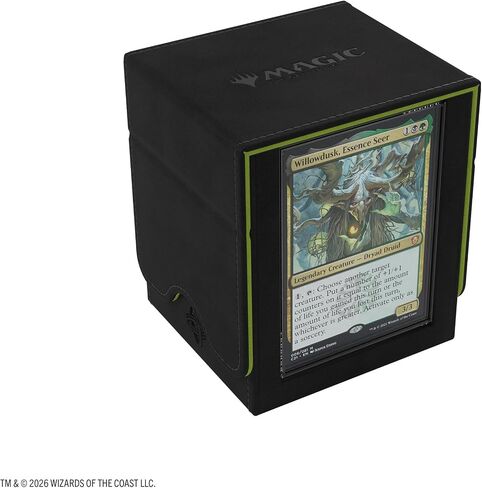 Gamegenic Magic: The Gathering Secrets of Strixhaven Squire Plus 100+ XL أسود/أخضر - صندوق سطح قابل للتحويل ممتاز، حافظة بطاقات منزلقة، حماية من الأشعة فوق البنفسجية ولمسة نهائية من مادة Armorfyber، تحمل 100 بطاقة بأكمام مزدوجة in Kuwait