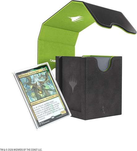 Gamegenic Magic: The Gathering Secrets of Strixhaven Squire Plus 100+ XL أسود/أخضر - صندوق سطح قابل للتحويل ممتاز، حافظة بطاقات منزلقة، حماية من الأشعة فوق البنفسجية ولمسة نهائية من مادة Armorfyber، تحمل 100 بطاقة بأكمام مزدوجة in Kuwait