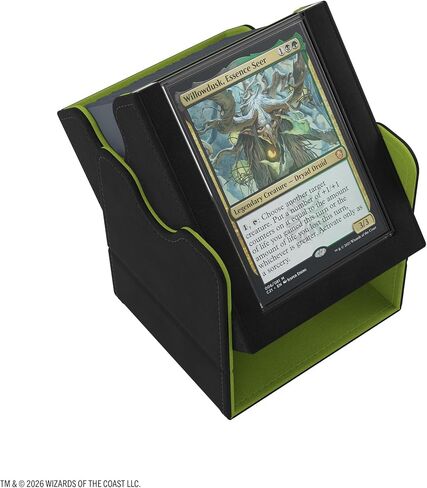 Gamegenic Magic: The Gathering Secrets of Strixhaven Squire Plus 100+ XL أسود/أخضر - صندوق سطح قابل للتحويل ممتاز، حافظة بطاقات منزلقة، حماية من الأشعة فوق البنفسجية ولمسة نهائية من مادة Armorfyber، تحمل 100 بطاقة بأكمام مزدوجة in Kuwait