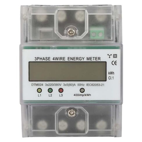 عداد الطاقة الكهربائي Aramox DTM024 غطاء شفاف، شاشة LCD مع إضاءة خلفية، استهلاك منخفض للطاقة، ثبات عالي، يستخدم على نطاق واسع لأنظمة القياس in Kuwait