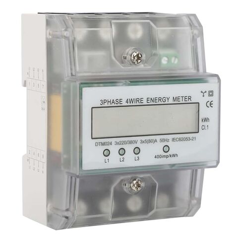 عداد الطاقة الكهربائي Aramox DTM024 غطاء شفاف، شاشة LCD مع إضاءة خلفية، استهلاك منخفض للطاقة، ثبات عالي، يستخدم على نطاق واسع لأنظمة القياس in Kuwait